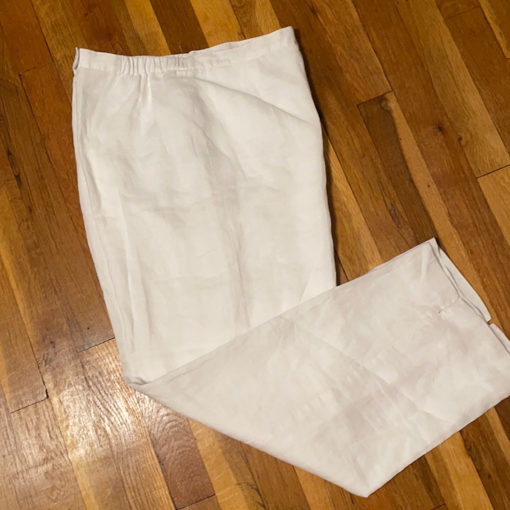 Coldwater Creek White Ramie Pants